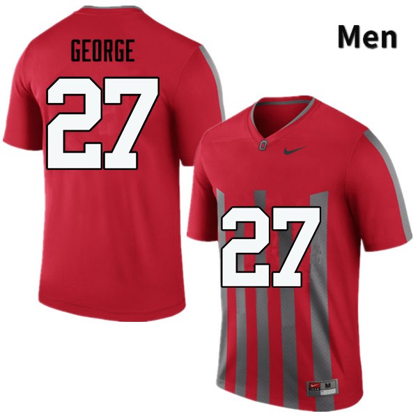 Men's Ohio State Buckeyes #27 Eddie George Throwback Game College Stitched Football Jersey 23NT042UZ